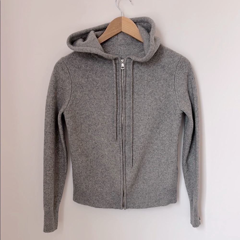 Aritzia Gray Hooded Sweater